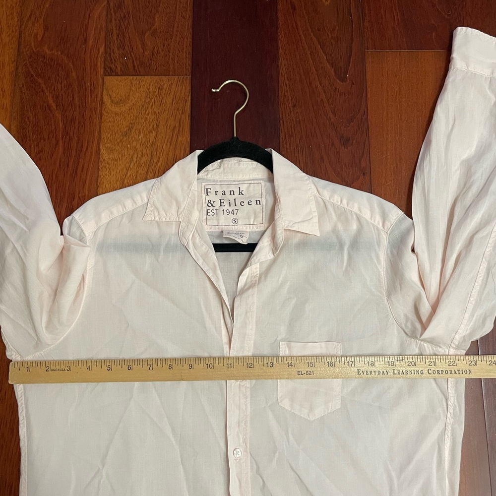 Frank & Eileen Eileen Shirt Baby Pink Button Down Long Sleeve Women's Sz S B10 - Picture 11 of 14